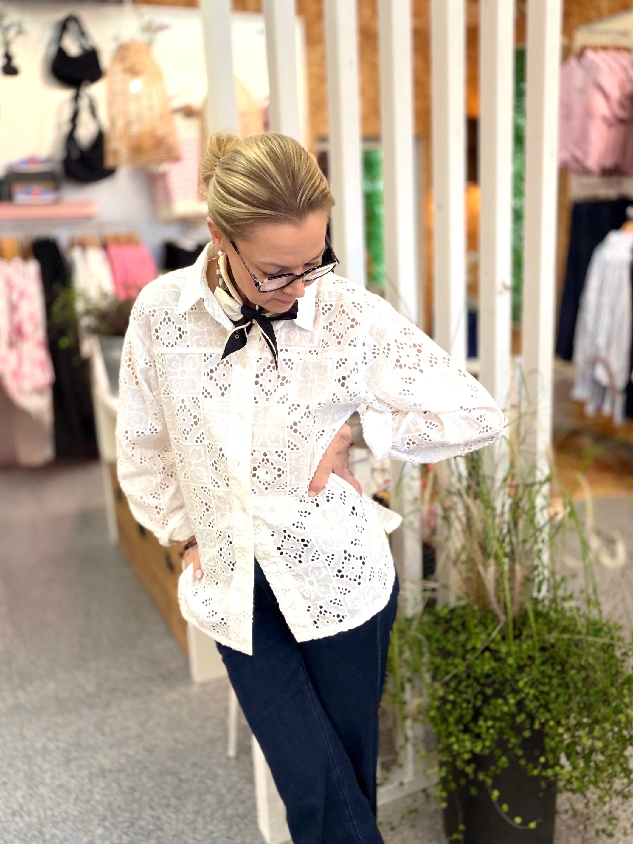 JJXX JXFreya Millie broderie shirt