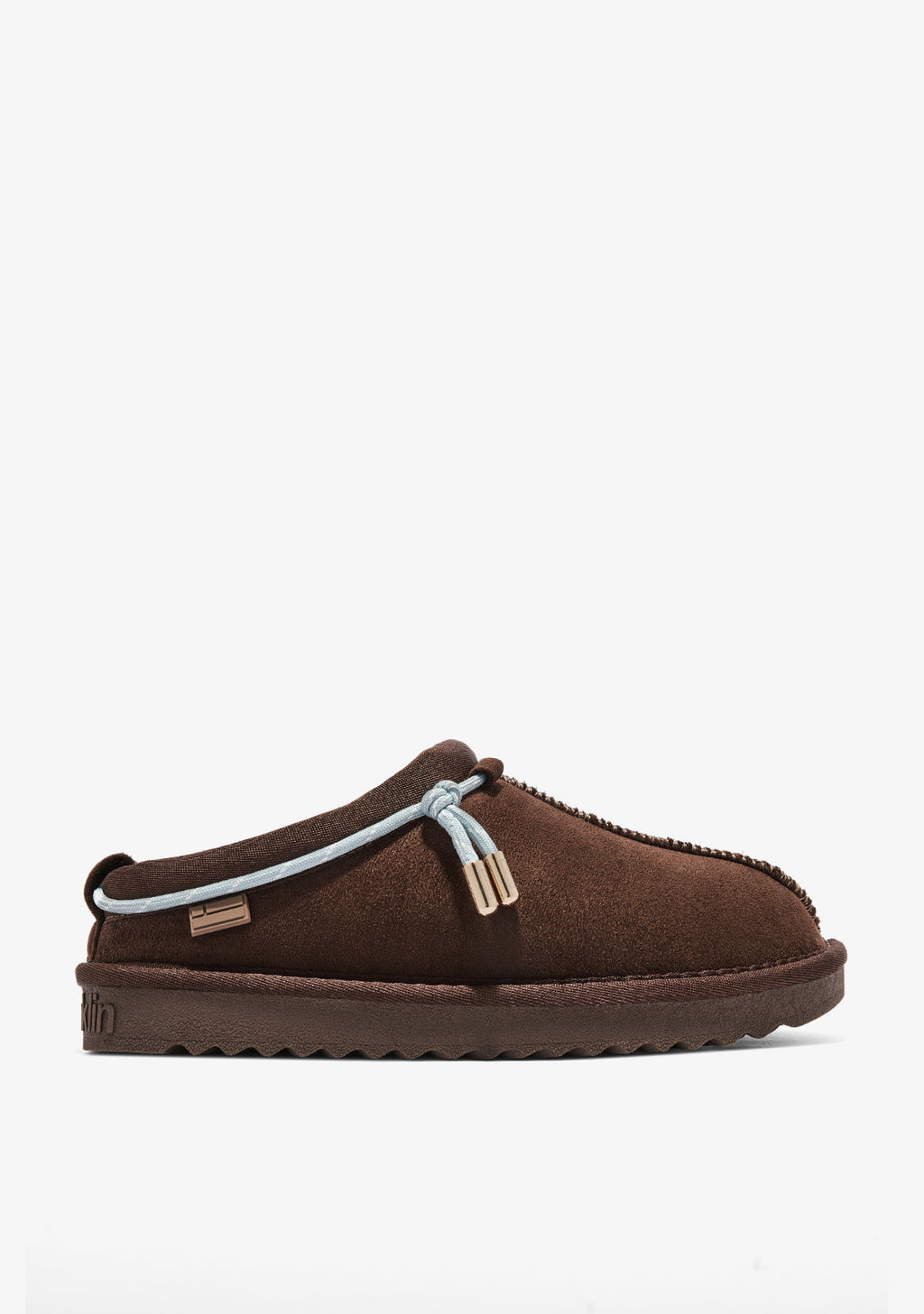 D.Franklin Nordic Lite Clog Choco -nilkkurit suklaanruskeina. Lämmin turkisvuori, kevyt mikrokuitupäällinen ja pitävä kumipohja.