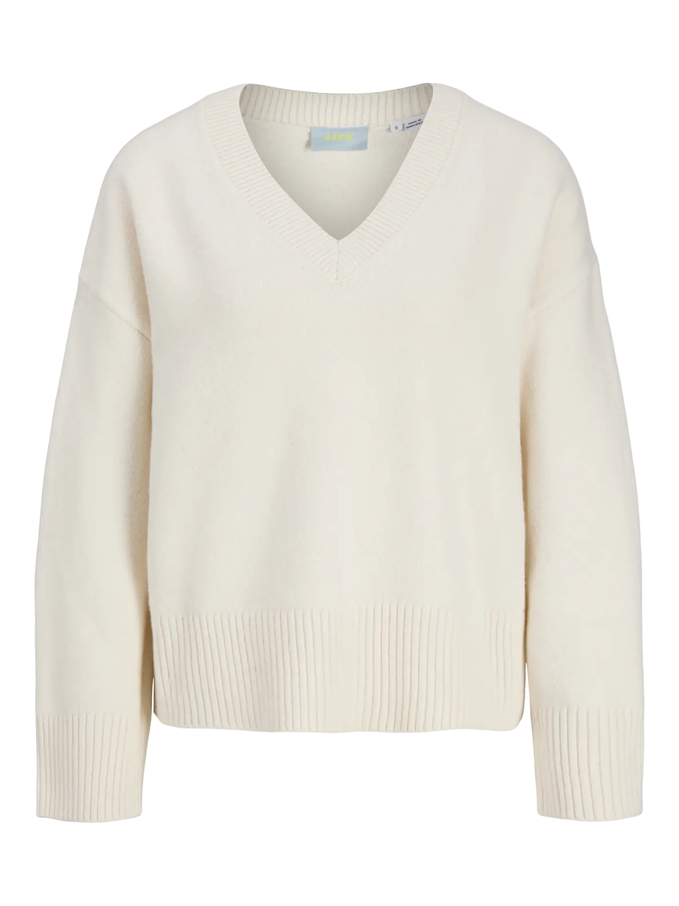 JJXX JXELSA V-Neck Knit on väljä ja pehmeä neule V-pääntiellä ja pudotetuilla olkapäillä. Helppo yhdistää arjen eri tyyleihin.