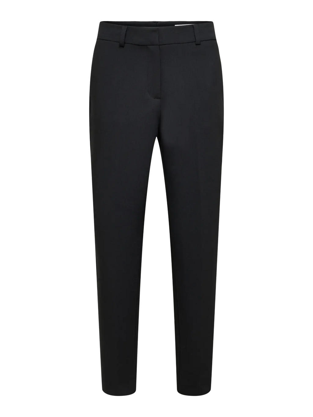 SLWRITA-RIA Cropped Pant -housut kapenevilla lahkeilla ja prässillä. Joustava materiaali, keskikorkea vyötärö ja vajaamittainen malli.