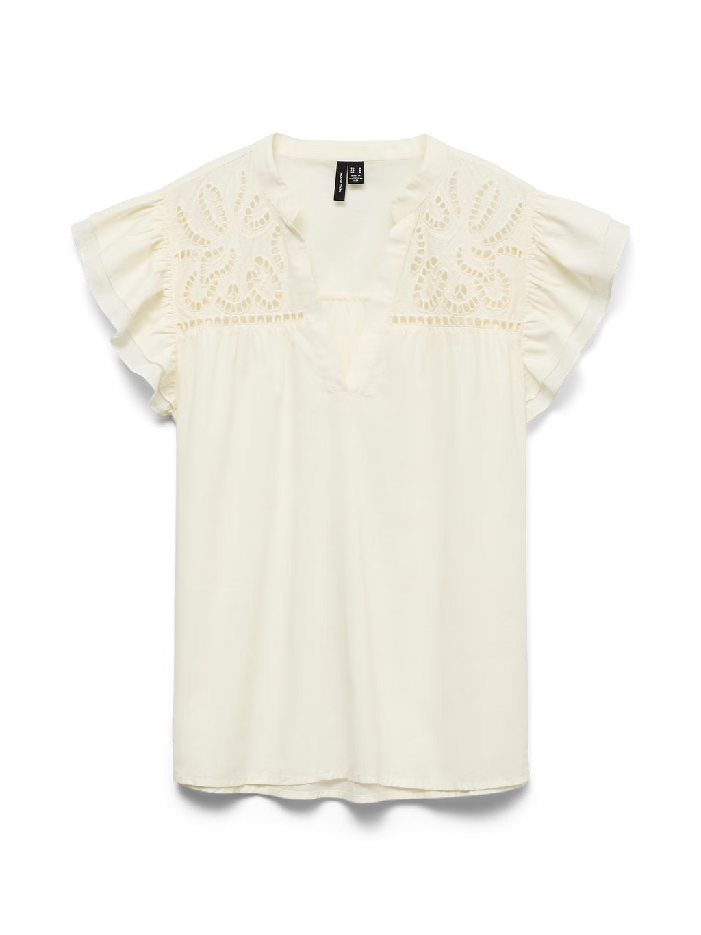 VMLINE V-Neck Top on ilmava ja monikäyttöinen toppi, joka yhdistää rennon istuvuuden ja naiselliset yksityiskohdat. V-pääntie ja kevyesti frillaiset hihat. Toppi on helppo muokata oman tyylin mukaan.